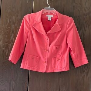 Pursuits, ltd coral 3/4 sleeved jacket. Size 10.